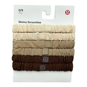 NWT Lululemon Athletica Neutral Skinny Scrunchies  Hair Accessories